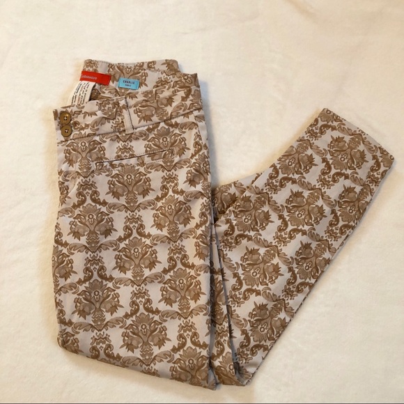 Anthropologie Pants - Anthropologie Jacquard Charlie Ankle Pants